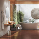 Bathroom Wall Mirror 32 Inch High 24 Inch Wide Beveled Frameless Oval For Bath Vanity And Living Room