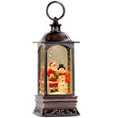 Christmas Snow Globe Lantern, Musical Snow Globe with Swirling Glitter, Battery Powered, Christmas Decorations Indoor for Home - Santa and Snowman