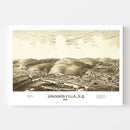 Vintage Map of Johnsonville, New York 1887