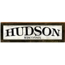 Hudson Wisconsin Sign | Wall Art Print on Real Wood