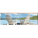 Wisconsin Adirondack Chairs at the Lake | Wall Art Print on Real Wood