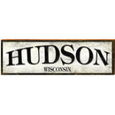 Hudson Wisconsin Sign | Wall Art Print on Real Wood