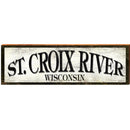 St. Croix River Wisconsin Sign | Wall Art Print on Real Wood