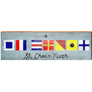 St. Croix River Nautical Flags | Wall Art Print on Real Wood