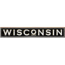 Wisconsin Black Sign | Wall Art Print on Real Wood