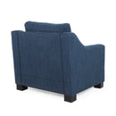 Upholstered Club Chair-Blue