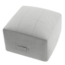 Grid Square Pouf Ottoman, 20"x20"x15"