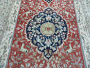 6' X 9' Vintage Handmade India Oriental Floral Wool Rug Hunting Bird Deer Nice