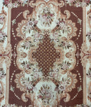 Vintage Needlepoint Rug 6x9, Aubusson Rug, Flatweave Wool Elegant Carpet, Medium Size, French European Design