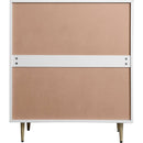 Wooden Tall 4 Drawer Dresser,Chest of Drawers with 4 Metal Legs, Anti-Tipping Device for Bedroom,Living Room