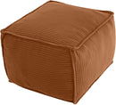 Round Plush Pouf Ottoman, 20"x15"