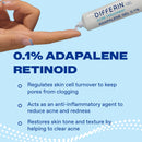 Differin Acne Retinoid Treatment Gel, 0.1% Adapalene, 45g Tube, 2ct