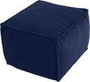 Round Plush Pouf Ottoman, 20"x15"