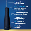 Waterpik Cordless Gem 5100 Portable Water Flosser, Rechargeable, Blue