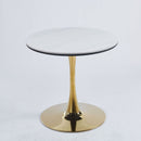 1+4,5pieces dining set, Table metal leg Mid-century Dining Table for 4-6 people With Mdf Table Top, Pedestal Dining Table, End Table Leisure Coffee Table