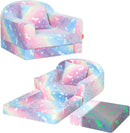 Rainbow Unicorn Glow Kids Couch, 42" Fold Out