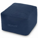 Grid Square Pouf Ottoman, 20"x20"x15"