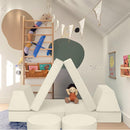 8-Piece Kids Play Couch Solid Color