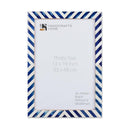 Poster Picture Frame Chevron Bone Inlay in 3 Sizes, Blue