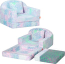 Rainbow Unicorn Glow Kids Couch, 42" Fold Out