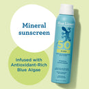 Blue Lizard Kids Mineral Sunscreen Spray SPF 50+, Brand, Broad-Spectrum UVA/UVB Protection, Water-Resistant, Zinc Oxide Formula, 5 fl oz