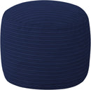 Round Plush Pouf Ottoman, 20"x15"