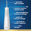 Waterpik Cordless Gem 5100 Portable Water Flosser, Rechargeable, White