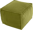 Round Plush Pouf Ottoman, 20"x15"
