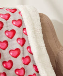 FAITH, HOPE, LOVE HOME DÉCOR Heart Throw Blanket – Ultra Soft Microplush 50"x60" | Cozy Love Theme Gift for Couch, Bed, Travel | Washable