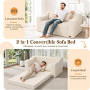Boneless Loveseat Sleeper Sofa Bed, Pull Out Corduroy