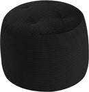 Round Plush Pouf Ottoman, 20"x15"