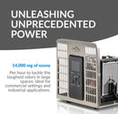New Comfort Stainless Steel 6,000 to 14,000 mg/hr Commercial Ozone Generator and Air Purifier
