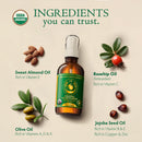 Organic Face Oil for Dry Skin - Unscented Anti-Aging Facial Oil - Jojoba, Rosehip, Almond, Olive, Vitamin E - Gua Sha oil - Fragrance Free Natural Body Moisturizer for Women & Men 4 oz