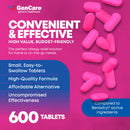 GenCare Allergy Relief Medicine – Bulk Value 600 Count Diphenhydramine 25mg – Antihistamines for Adults for Congestion, Sneezing, Runny Nose, Itchy Eyes & Throat – Pink Generic Benadryl Tablets 25 mg