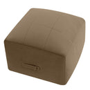 Grid Square Pouf Ottoman, 20"x20"x15"