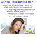 Cellfood Oxygen Gel - 2 fl oz, Pack of 3 - Provides Moisture & Protection, Decreases Appearance of Fine Lines - Aloe Vera, Lavender Blossom Extract, Cellfood & Glycerine - Hypoallergenic, Non-GMO