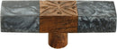 Mascot Hardware Fusion 3 in. Marble Effect with Wood Drawer Cabinet Knob