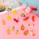 36 Pairs Cute Fun Earrings Set for Women Weird Cool Statement Dangle Earrings Made of Resin Trendy Funny Jewelry