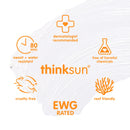 Thinksport Mineral Sunscreen Stick SPF 30, 0.64 Oz, Water Resistant & Vegan