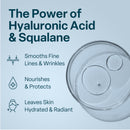 QRxLabs Squalane + Hyaluronic Acid Cream - Daily Face Moisturizer, 2oz