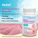 RXZELL Allergy Relief | Fexofenadine HCl 180mg, 24-Hour Antihistamine, Non-Drowsy (30 Count (Pack of 2))