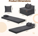 Folding Sleeper Chair Bed, 4-in-1 Boneless Futon