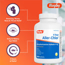 Rugby 4 Hour Aller-chlor - Chlorpheniramine Maleate 4 mg - Antihistamine - 1000 Tablets (1 Pack)