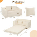 Boneless Loveseat Sleeper Sofa Bed, Pull Out Corduroy