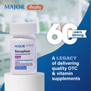 MAJOR Banophen Diphenhydramine HCI 25 mg Minitabs - Temporary Relief from The Symptoms of Hay Fever, Common Cold, and Upper Respiratory Allergies - Antihistamine Allergy Medicine - 100 Count (1 Pack)