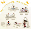 8-Piece Kids Play Couch Solid Color