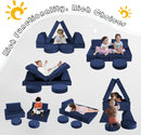 8-Piece Kids Play Couch Solid Color