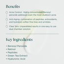 Marini SkinSolutions Duality - Benzoyl Peroxide 10% Acne Treatment Cream & Anti-Aging Retinol - Reduce the Appearance of Acne, Blemishes, Fine Lines, Wrinkles - Cruelty Free - Made in the USA - 1 oz