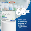 MAJOR 4 Hour Allergy Tablets - Chlorpheniramine Maleate 4mg - Antihistamine - 24 Count (1 Pack)
