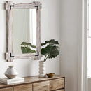 Rustic Wood Bathroom Mirror, Farmhouse 30"x20"